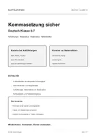 Vorschau - Arbeitsblätter - Kommasetzung sicher. Nebensätze und Relativsätze. 6-7 Kl. - Seite 1