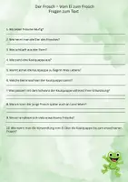 Vorschau - Arbeitsblätter - Sachtext - der Frosch: Vom Ei zum Frosch für Klasse 3 und 4 - Seite 2