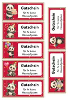 Vorschau - Anderer Materialtyp - Pandaklasse Geburtstagsgutscheine / Hausaufgabengutschein Panda - Seite 3
