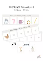 Vista previa - Tarjetas / Manipulativos - CONSCIÈNCIA FONOLÒGICA : ENCADENAR PARAULES SO INICIAL - FINAL - Portada