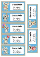 Vorschau - Anderer Materialtyp - Koalaklasse Geburtstagsgutscheine / Hausaufgabengutschein Koala - Seite 1