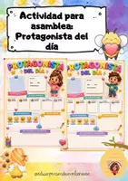 Vista previa - Hojas de trabajo - Actividad para asamblea: Protagonista del día - Portada