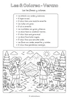 Vorschau - Arbeitsblätter - Lee y Colorea Verano - Sommer Material für Spanisch I Arbeitsblätter zum Lesen, Malen & Schreiben | 1./2. Lernjahr I 2-fach differenziert I Spanisches Back to School Material zum Schuljahresbeginn nach den Sommerferien - Seite 3