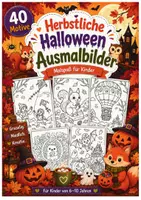 Vorschau - Mal- und Bastelvorlagen - Herbstliche Ausmalbilder - 40 Malvorlagen für den Herbst - Deckblatt