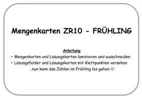 Vorschau - Arbeitsblätter - wachsendes Materialpaket - Alles zum Thema FRÜHLING - Klettaufgaben ZR20 - Links/Rechts - Serialität (TEACCH) - Seite 1
