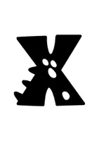 Voorbeeld - Gratis DINO letter X - Voorblad
