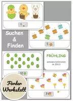 Vorschau - Arbeitsblätter - Erstes Suchsel ZR10 - FRÜHLING/OSTERN - Menge einkreisen - Deckblatt