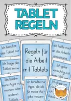 Vorschau - Arbeitsblätter - Tablet Regeln - Deckblatt