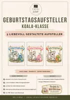 Vorschau - Poster - Geburtstagsaufsteller Koala-Klasse - Deckblatt