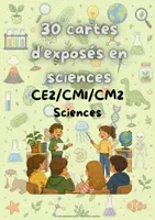 Aperçu - Préparation de séance / Séance complète - 30 cartes d'exposés en sciences - Page de couverture