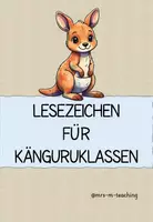 Vorschau - Poster - Lesezeichen für Känguruklassen - Deckblatt