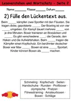Vorschau - Arbeitsblätter - Boxen : Leseverstehen und Wortschatz - DaZ/DaF • Deutsch • Sachunterricht - Seite 2