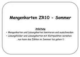 Vorschau - Arbeitsblätter - Klettaufgaben Sommer/Eis: Differenzierte Mengenkarten ZR10 - TEACCH - Seite 2