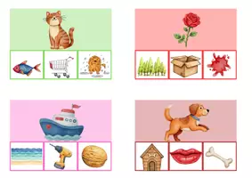 Voorbeeld - Knijpkaarten - rijmen visueel - eerste leerjaar - Pagina 2