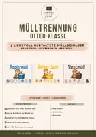 Vorschau - Poster - Mülltrennung Otter-Klasse | 3 Müllschilder - Deckblatt