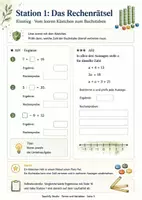 Vorschau - Stationenlernen - Terme und Variablen – Stationenlernen Mathe Klasse 5/6: vom Rechenrätsel zur sicheren Übersetzung - Seite 3