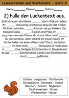 Vorschau - Arbeitsblätter - Eichhörnchen : Leseverstehen und Wortschatz - DaZ/DaF • Deutsch • Sachunterricht - Seite 2