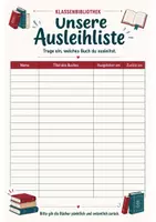 Vorschau - Lehrpläne/Lehrermaterial - Bibliothek-Ausleihliste – Klassenbücherei-Vorlage - Deckblatt