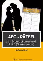 Vorschau - Arbeitsblätter - Rätsel zu "Romeo & Julia" für Klasse 9 und 10 - Deckblatt