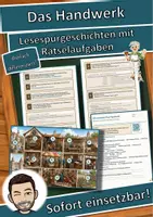 Vorschau - Arbeitsblätter - Das Handwerk und die Zünfte – Lesespurgeschichte mit Rätselaufgaben (Klasse 7) - Deckblatt