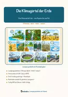 Vorschau - Mal- und Bastelvorlagen - Die Klimagürtel der Erde – Lesespurgeschichte mit Rätselaufgaben (Klasse 7) - Seite 1