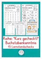 Vorschau - Arbeitsblätter - Lernstandskontrolle Buchstabenkenntnis - Deckblatt