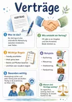 Vorschau - Arbeitsblätter - Lernplakat + Arbeitsblätter zum Thema "Vertrag" + Lösung & MP3 + Mindmap + Infografik - Deckblatt