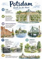 Vorschau - Arbeitsblätter - Lernplakat + Arbeitsblätter zum Thema "Potsdam" + Lösung & MP3 + Mindmap + Infografik - Seite 1