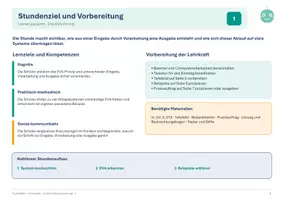 Vorschau - Stundenentwürfe - Informatik Klasse 5/6 EVA Prinzip - Seite 1