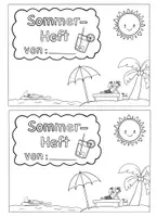 Vorschau - Arbeitsblätter - Sommer Heft, Sommerferien, Lesen und Schreiben, Ende 1 Klasse - Seite 1