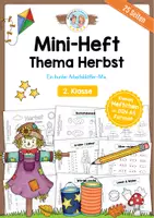 Vorschau - Arbeitsblätter - Mini-Heftchen: Herbst - 2. Klasse (25 Arbeitsblätter) - Deckblatt