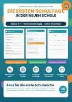 Vorschau - Arbeitsblätter - Die ersten Schultage – Komplettpaket Klasse 5 - 7 Klassenleitung Klasse / Schulbeginn - Deckblatt