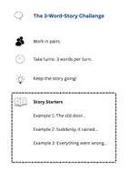Vorschau - Arbeitsblätter - The 3-Word-Story Challenge Kreatives Sprechen & Schreiben Englisch FREEBIE - Seite 1