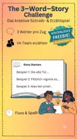 Vorschau - Arbeitsblätter - The 3-Word-Story Challenge Kreatives Sprechen & Schreiben Englisch FREEBIE - Deckblatt