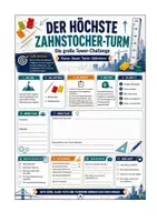 Vorschau - Arbeitsblätter - Der höchste Zahnstocher-Turm (Team-Challenge) - Seite 1