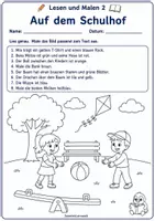 Vorschau - Arbeitsblätter - Lesen und Malen - Schulstart (Klasse 2/3) - Seite 3