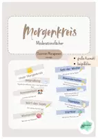 Vorschau - Präsentationen/Tafelbilder - Moderationsfächer Morgenkreis XXL Kind des Tages | beige & blau - Deckblatt