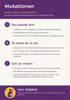 Vorschau - Stundenentwürfe - Molekulargenetik: Mutationen (Biologie Oberstufe) - Seite 1