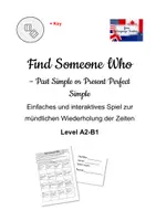 Vorschau - Arbeitsblätter - Find Someone Who - Past Simple or Present Perfect Simple - A2-B1 - Deckblatt