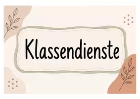 Vorschau - Arbeitsblätter - Klassendienste – 30 Karten für das Klassenzimmer - Seite 1