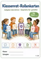 Vorschau - Merkblätter - Klassenrat Rollenkarten - Seite 1