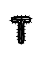 Voorbeeld - Gratis cactus letter T - Voorblad