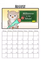 Vorschau - Anderer Materialtyp - Klassenkalender Eule - Seite 2