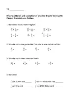 Vorschau - Arbeitsblätter - ÜBUNG Rechnen mit Brüchen - Seite 1