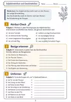 Vorschau - Arbeitsblätter - Attribute sicher trainieren – Deutsch Grammatik Klasse 7-8 - Seite 2