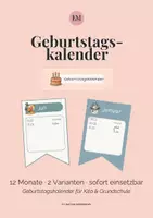 Vorschau - Mal- und Bastelvorlagen - Geburtstagskalender für Kita & Grundschule - Deckblatt