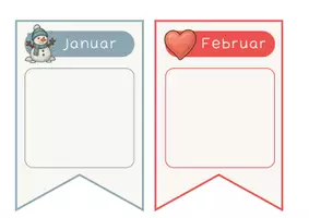 Vorschau - Mal- und Bastelvorlagen - Geburtstagskalender für Kita & Grundschule - Seite 2