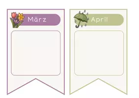 Vorschau - Mal- und Bastelvorlagen - Geburtstagskalender für Kita & Grundschule - Seite 3