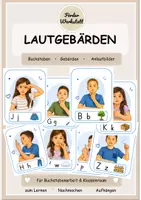 Vorschau - Fördermaterial/Inklusion - Lautgebärden: B G H J K P W Z - Buchstaben lernen - Anlaute - Deckblatt