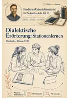Vorschau - Arbeitsblätter - Dialektische Erörterung: Stationenlernen Deutsch Klasse 9-10 - Deckblatt